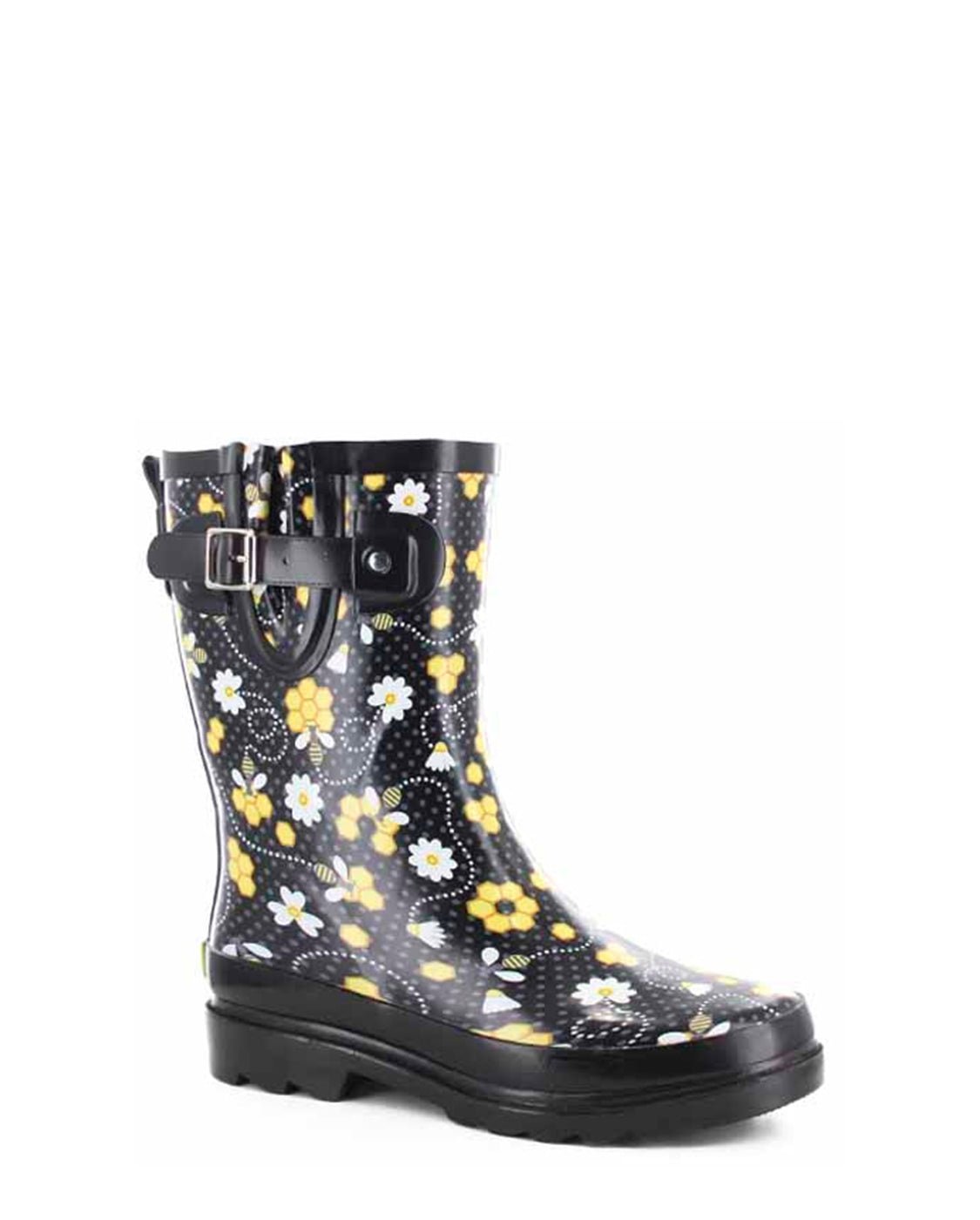 Women's Bloom Bees Mid Rain Boot - Black - Western Chief