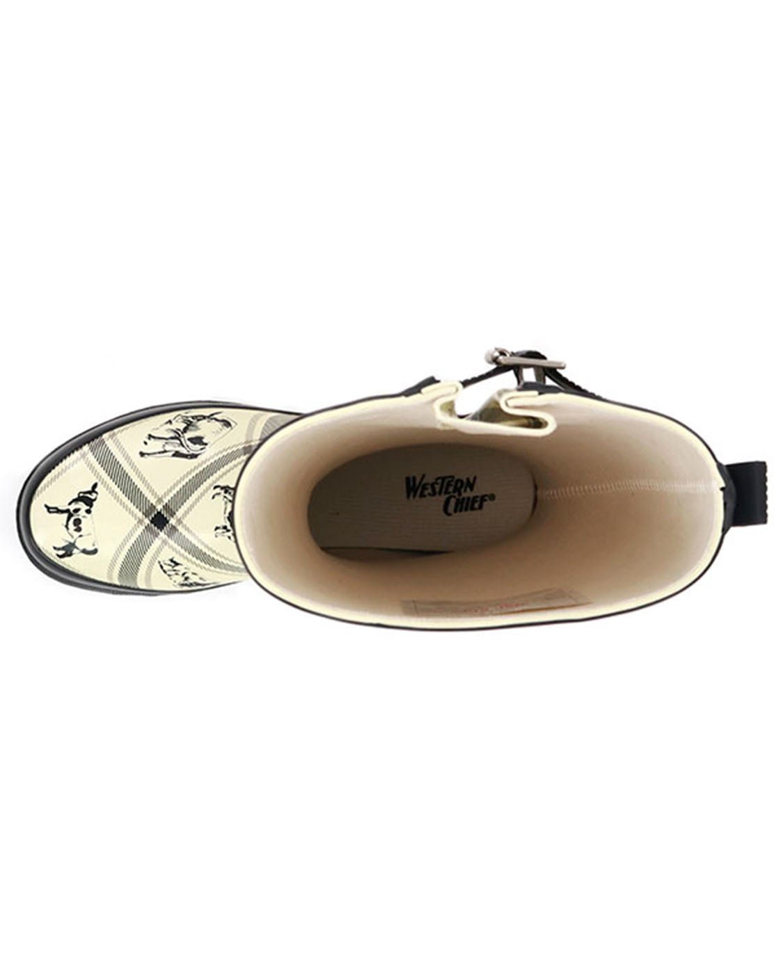 Women's Country Cows Tall Rain Boot - Cream - Western Chief