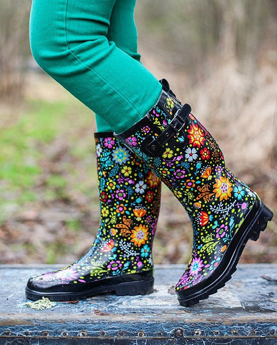 Women's Garden Play Tall Rain Boot - Black - Western Chief