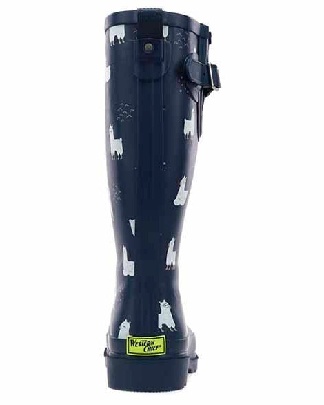 Women's No Probllama Rain Boot - Navy - Western Chief