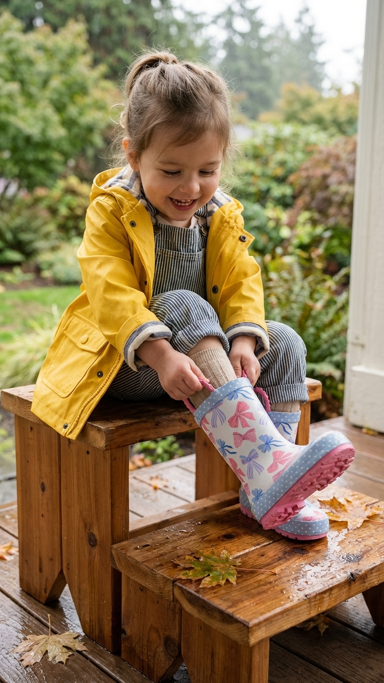 Kids Beautiful Bows Rain Boot - Blue - Western Chief