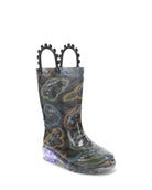 Kids Big Wheels Lighted Rain Boot - Black - Western Chief