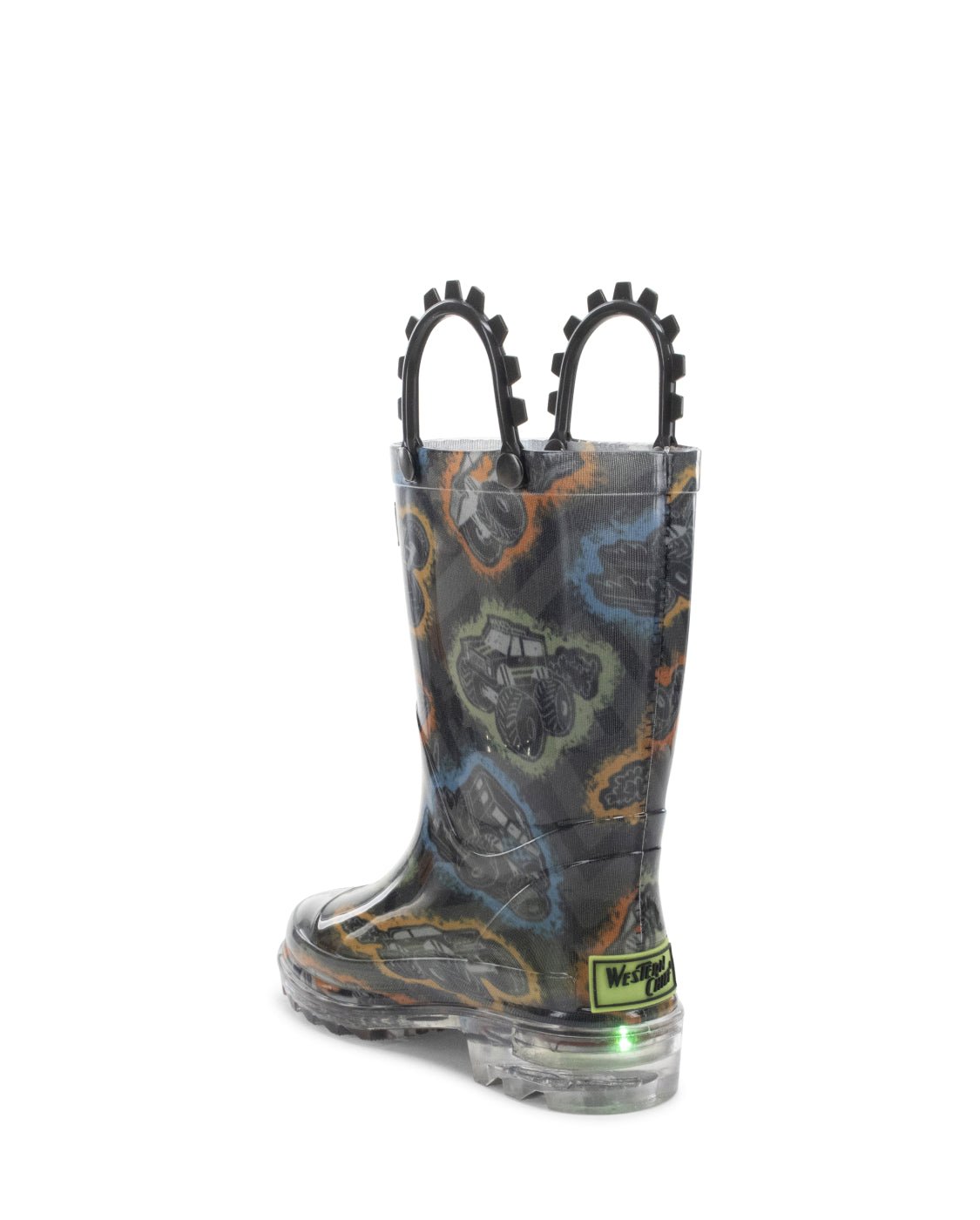 Kids Big Wheels Lighted Rain Boot - Black - Western Chief