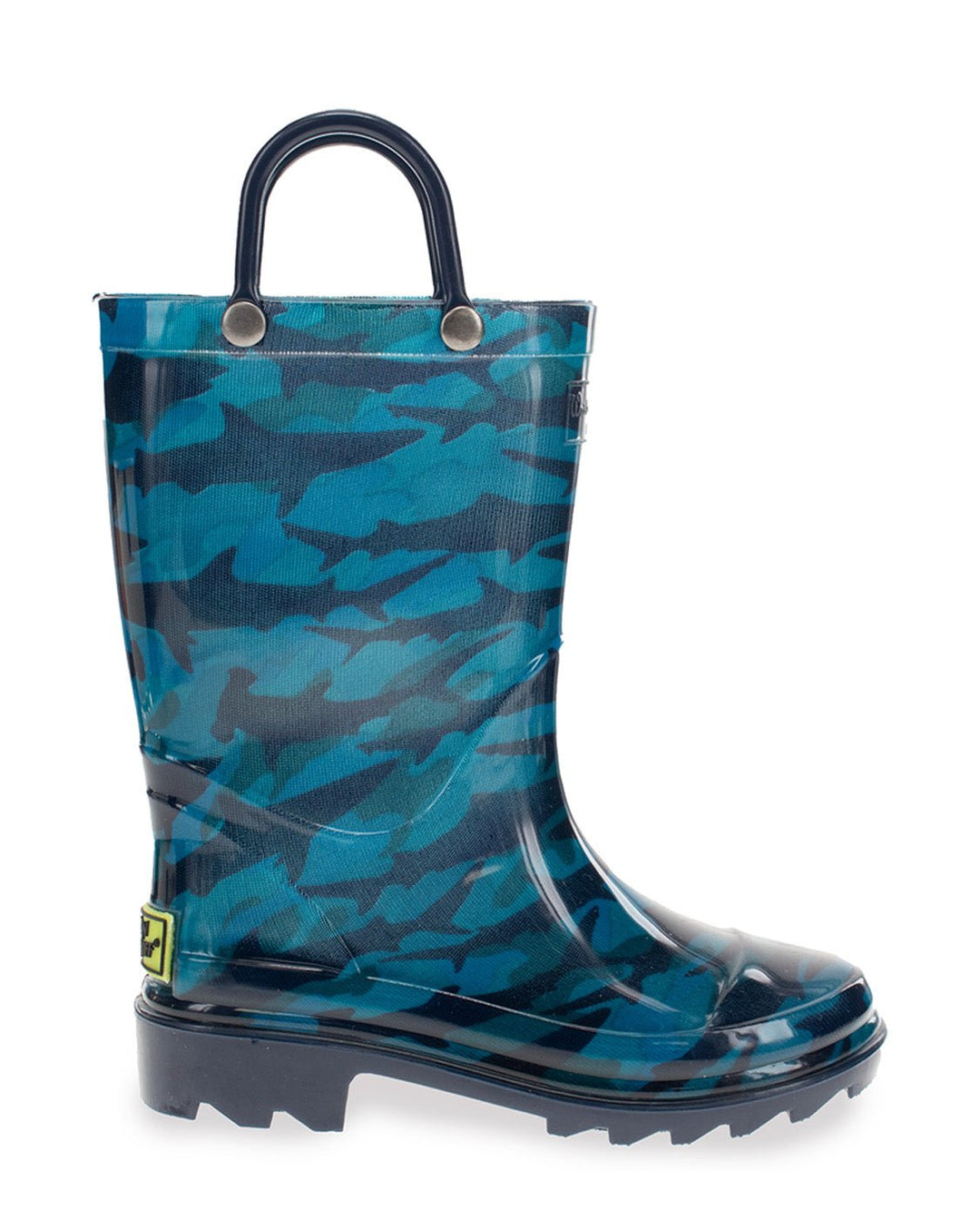 Kids Camo Shark Lighted Rain Boot - Blue - Western Chief
