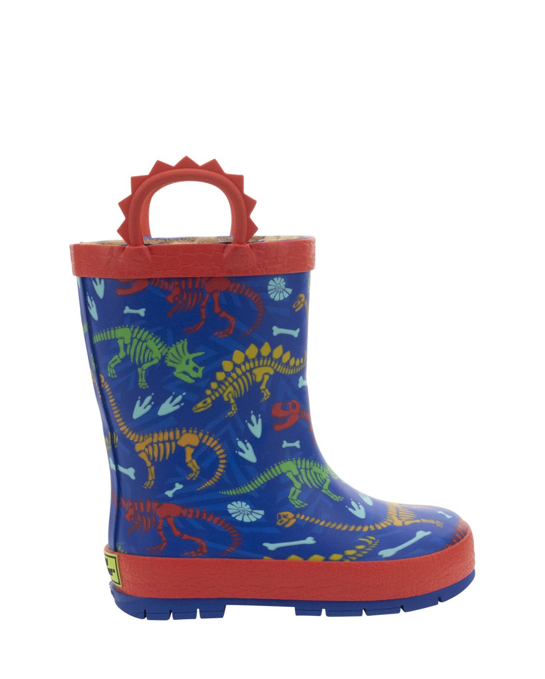 Kids Dino Fossils Faux Fur Rain Boot - Blue - Western Chief
