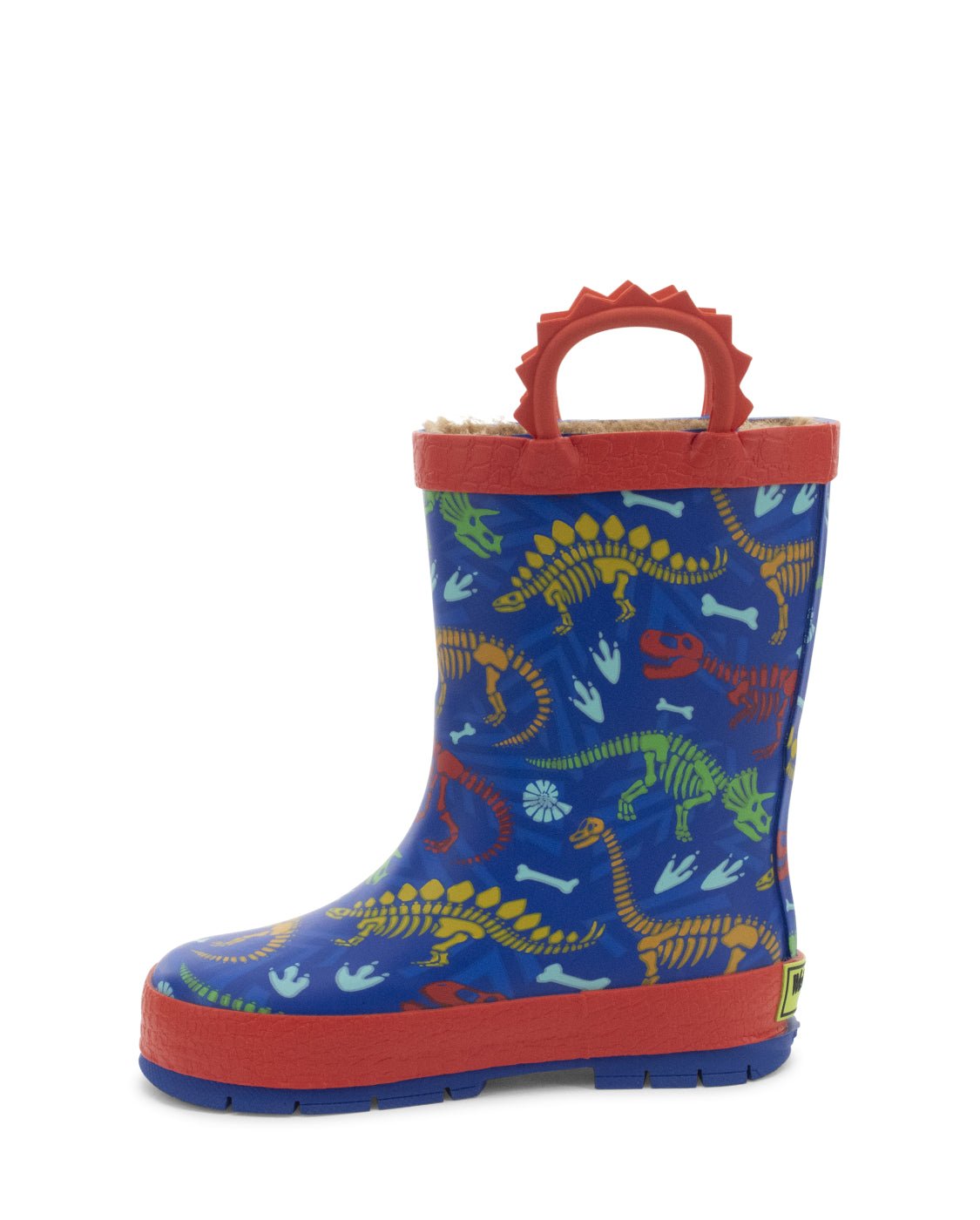 Kids Dino Fossils Faux Fur Rain Boot - Blue - Western Chief