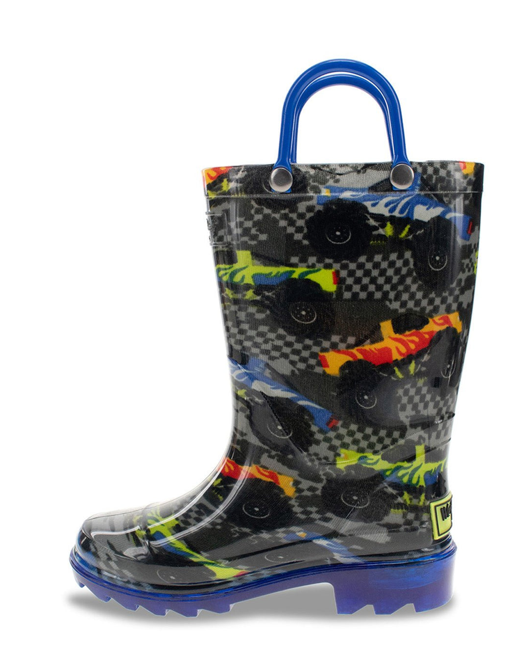 Kids Drag Race Lighted Rain Boot - Charcoal - Western Chief