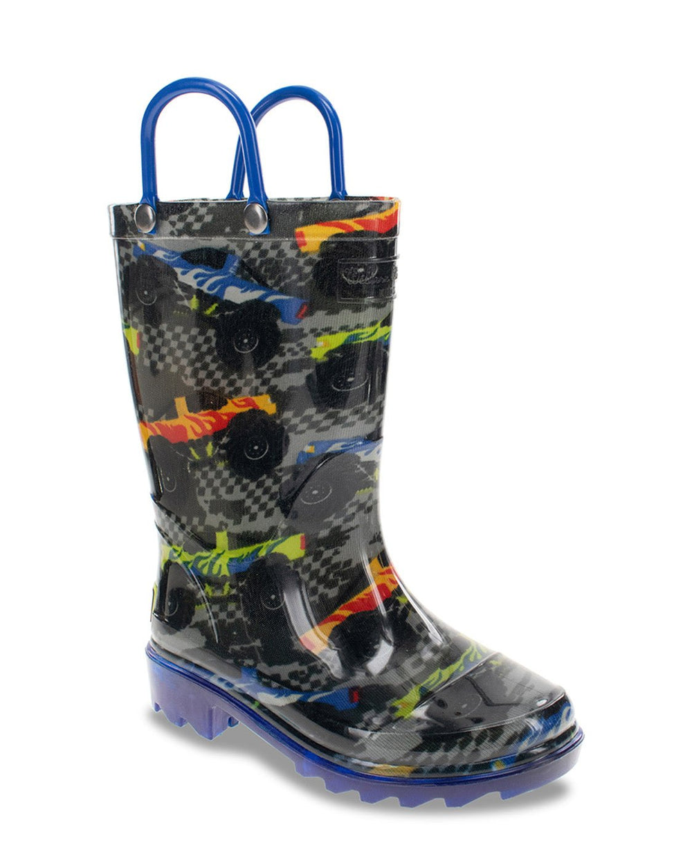 Kids Drag Race Lighted Rain Boot - Charcoal - Western Chief