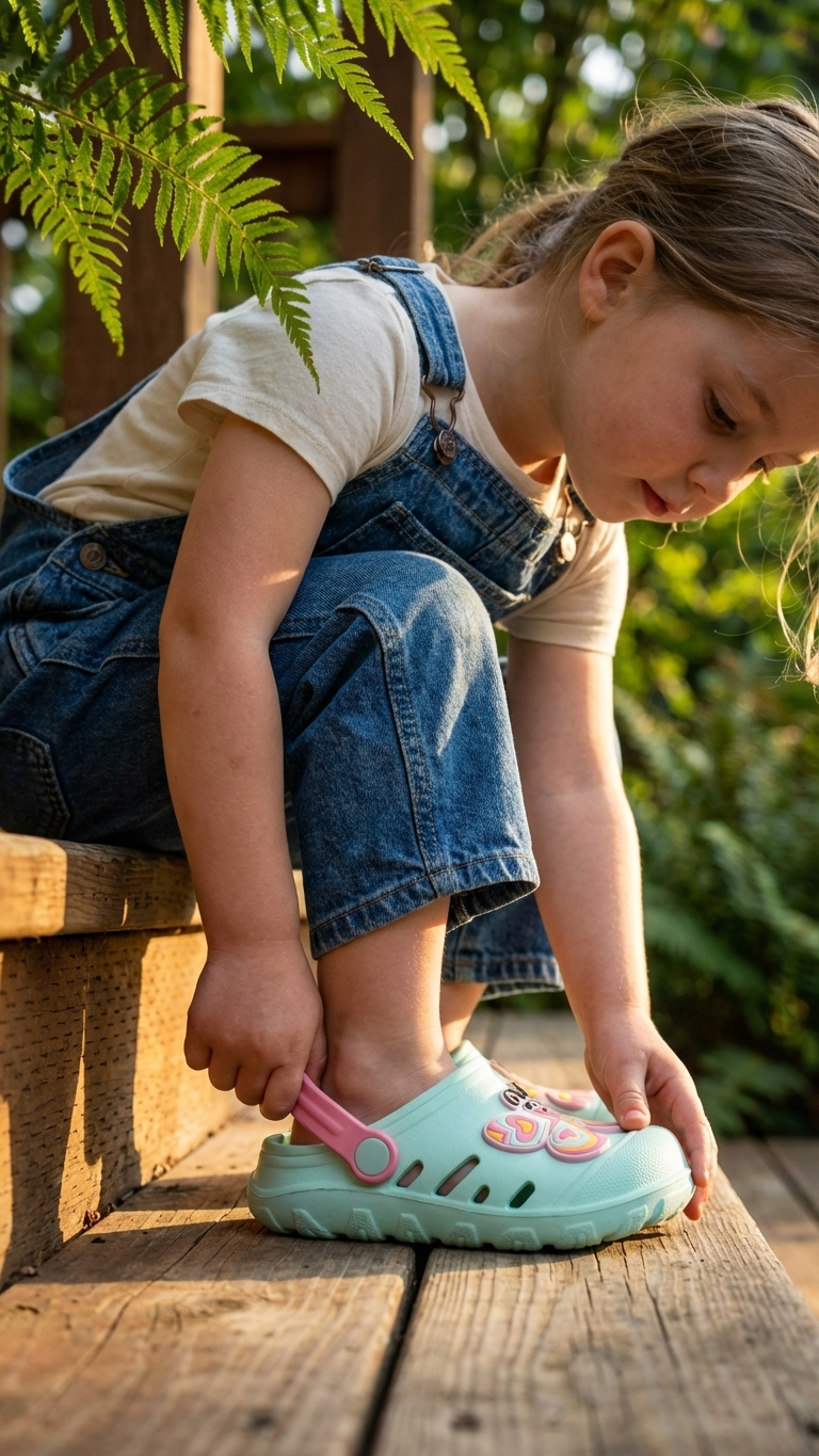 Kids Easies Butterfly Clog - Aqua - Western Chief