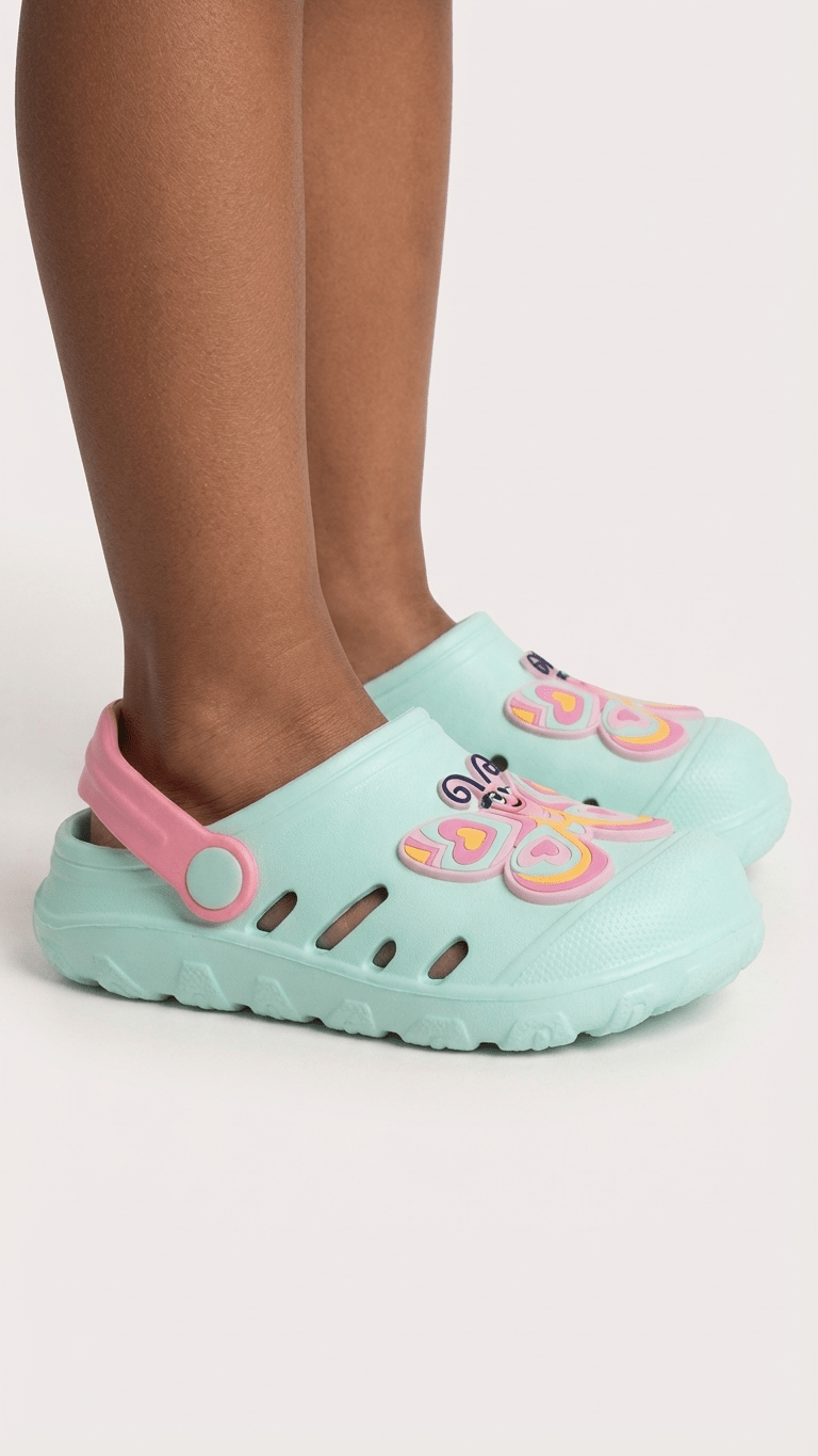Kids Easies Butterfly Clog - Aqua - Western Chief