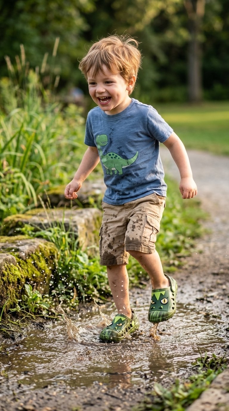 Kids Easies Dino Clog - Olive - Western Chief