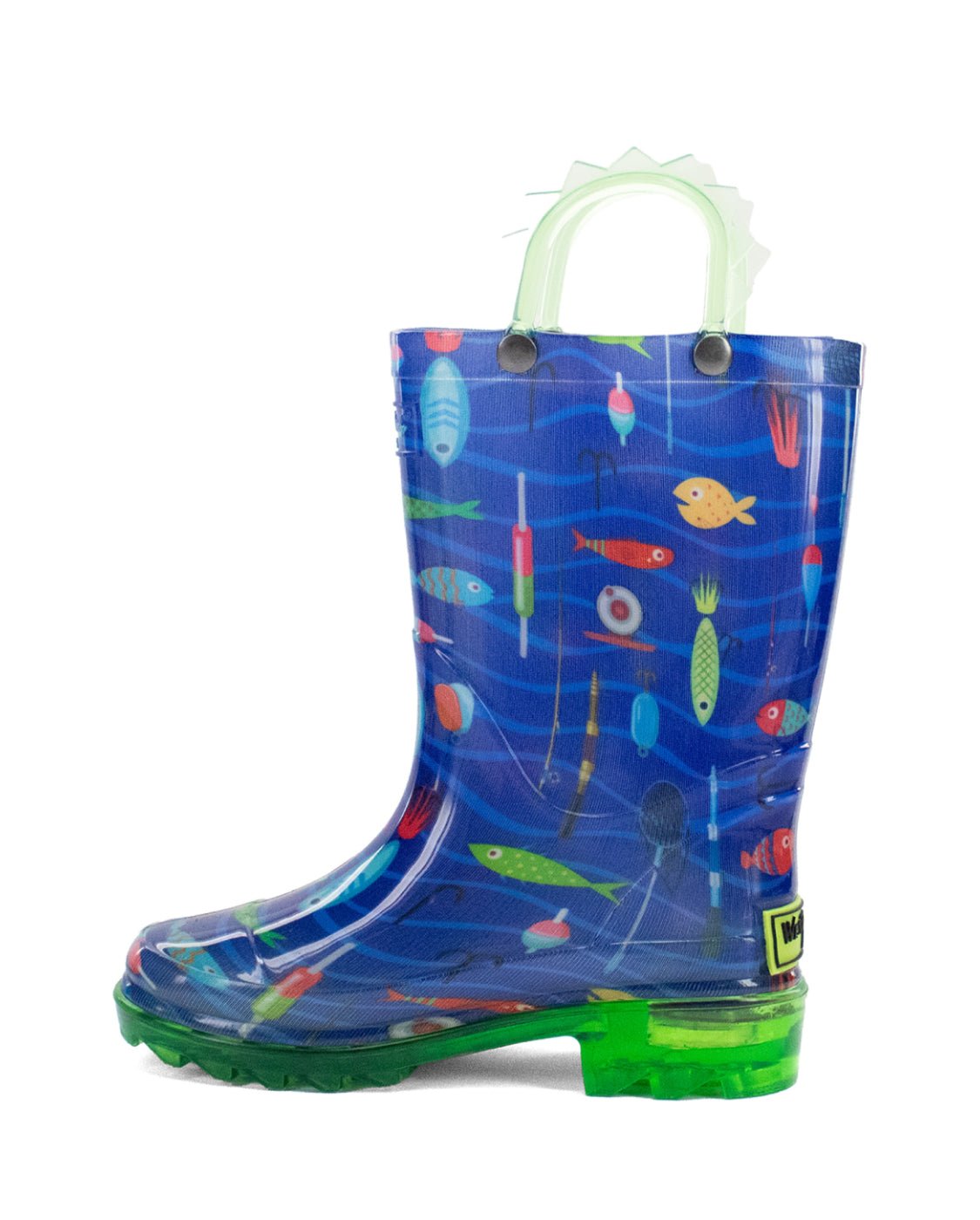 Kids Fish On Lighted Rain Boot - Blue - Western Chief