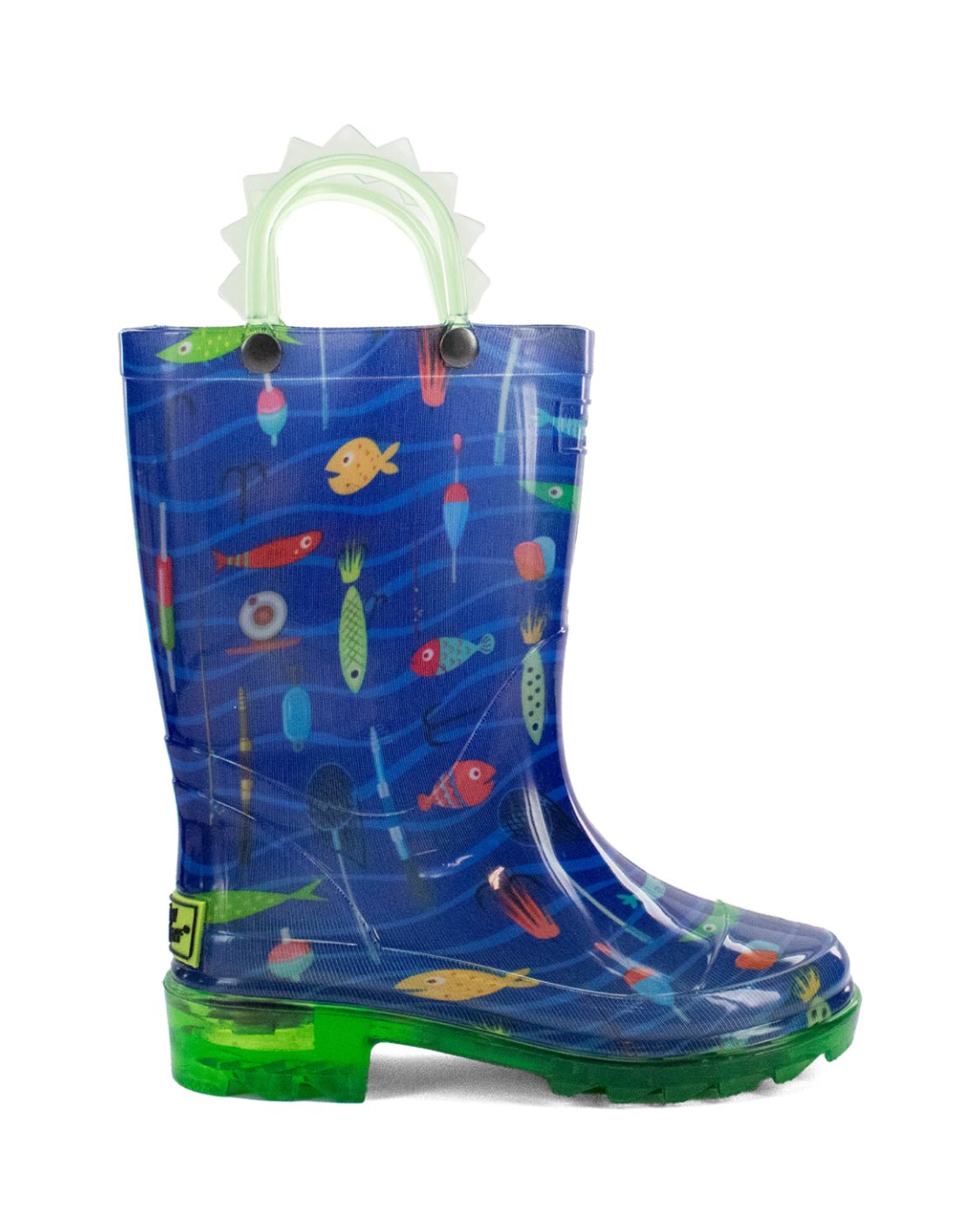 Kids Fish On Lighted Rain Boot - Blue - Western Chief
