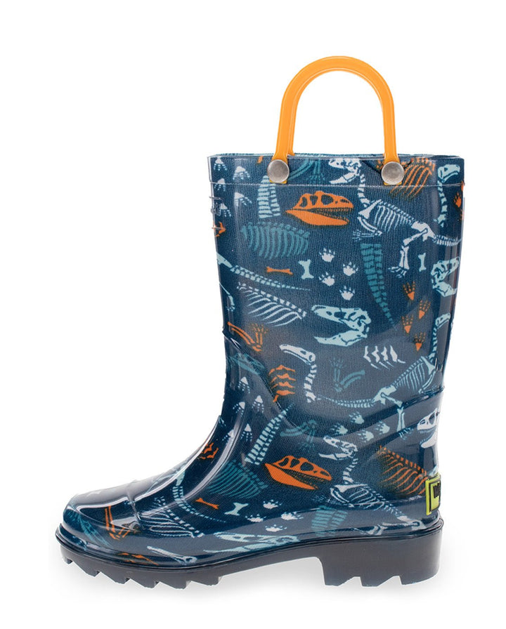 Kids Fossilized Lighted Rain Boot - Navy - Western Chief