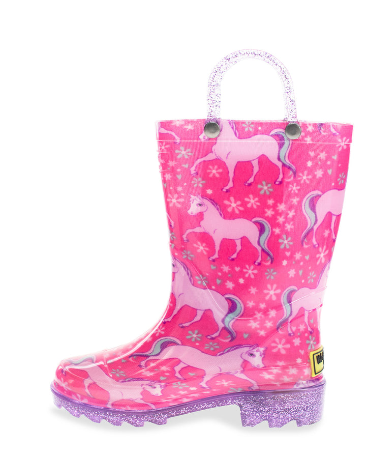 Kids Gallop Girl Lighted Rain Boot - Pink