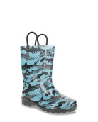Kids Grunge Shark Lighted Rain Boot - Blue - Western Chief