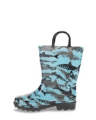 Kids Grunge Shark Lighted Rain Boot - Blue - Western Chief