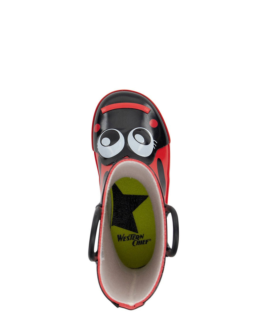 Rainy Chief Rainbow Red Kid's Sockamoccs Slip On Shoes