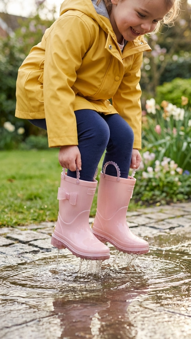 Kids Pearlized Lighted Rain Boot - Pink - Western Chief