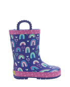 Kids Rainbow Hearts Faux Fur Rain Boot - Purple - Western Chief