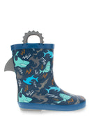 Kids Shark Bolt Faux Fur Rain Boot - Navy - Western Chief