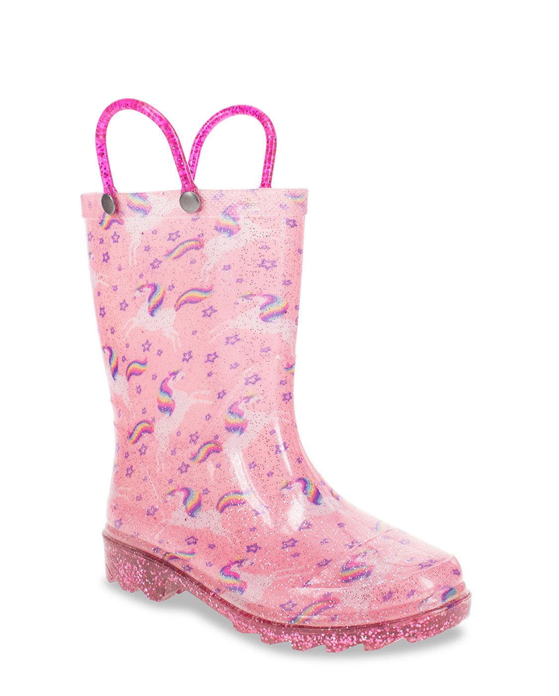 Kids Sparkle Unicorn Dreams Lighted Rain Boot Pink Western Chief