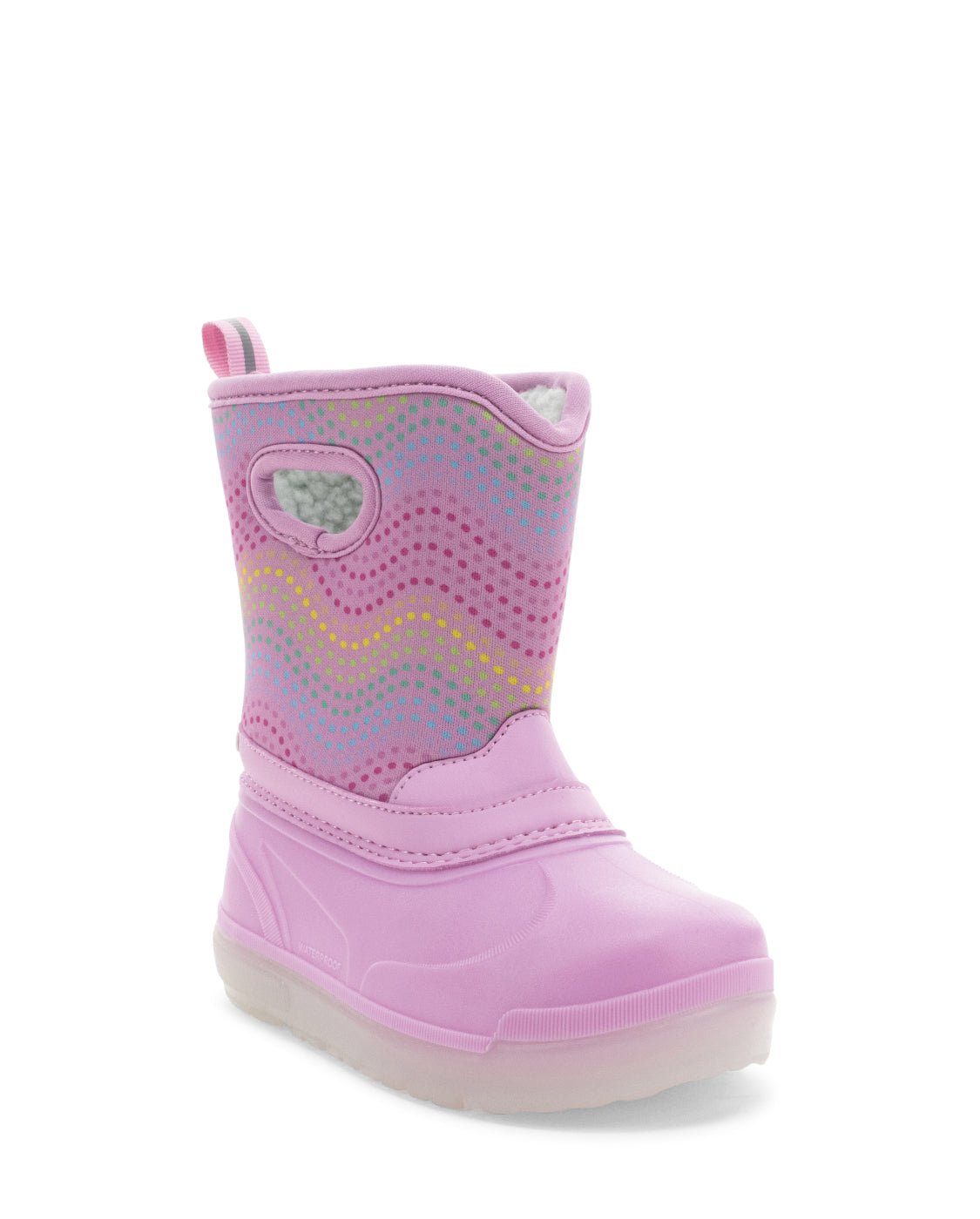 Kids Travali Lighted Faux Fur Neoprene Cold Weather Boot - Pink - Western Chief