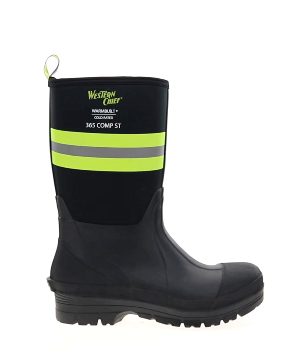 Unisex 365 comp toe stripe neoprene mid cold weather boot black - Rotating product video