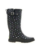 Women's Ditsy Dot Tall Rain Boot - Lilac - Rotating Video of Product