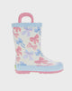 Kids beautiful bows rain boot blue - Rotating product video 