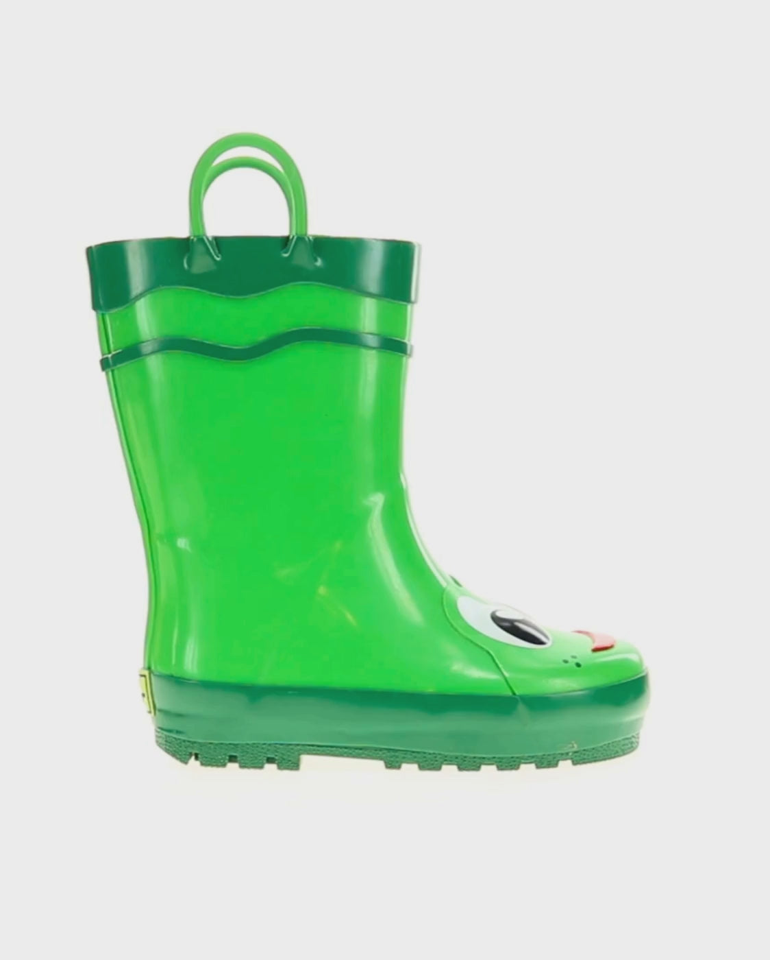 Kids fritz frog rain boot green - Rotating product video