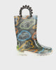 Kids big wheels lighted rain boot black - Rotating product video 