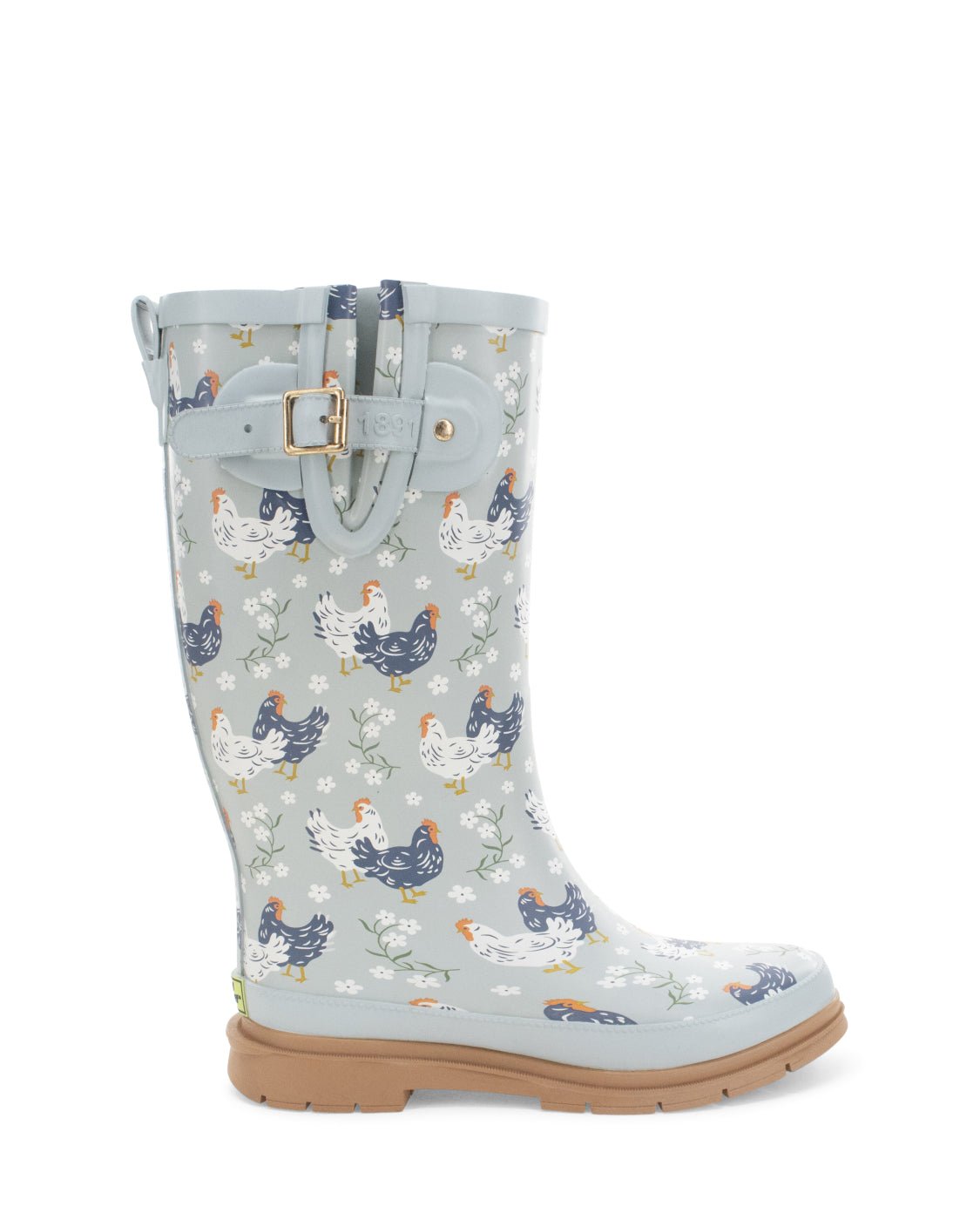 Chicken Faux Fur Tall Rain Boot