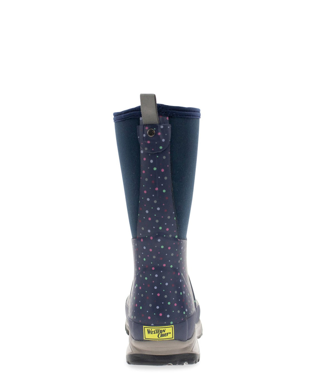 Women's Dainty Dot Neoprene Mid Cold Weather Boot - Navy - Western Chief