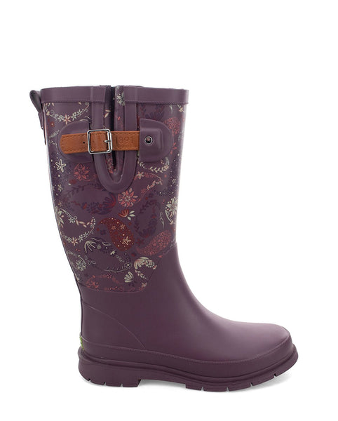 Rain Boots For Ladies Tanleewa Printed Tall Waterproof Rain Boot