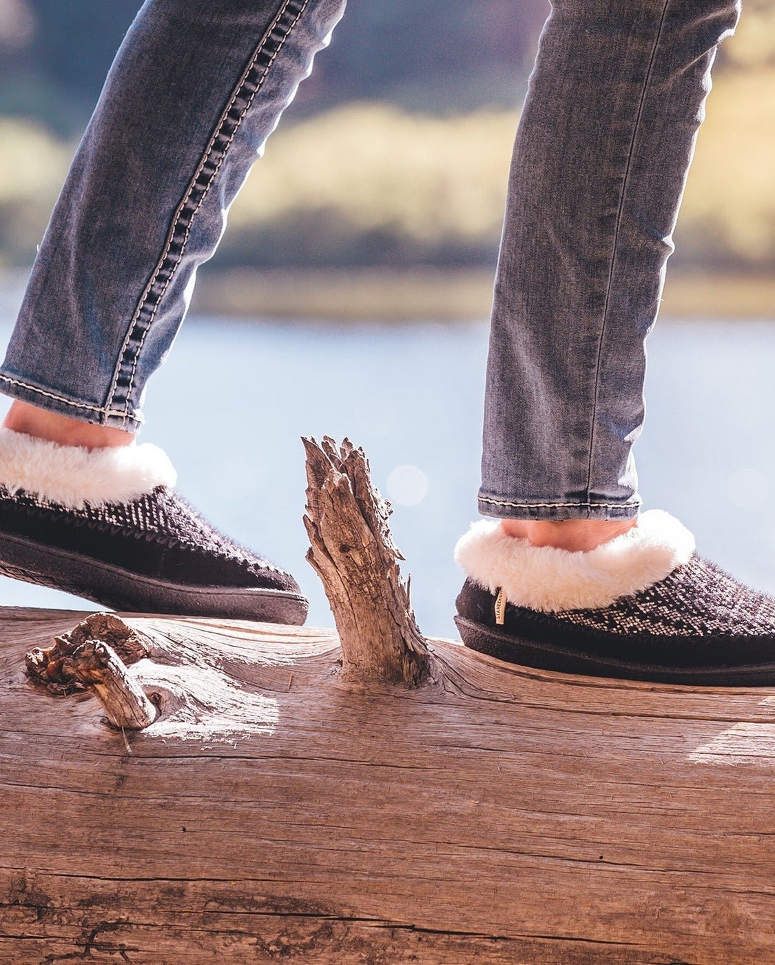 Women's Serene Brushed Knit Slipper - Black - Western Chief