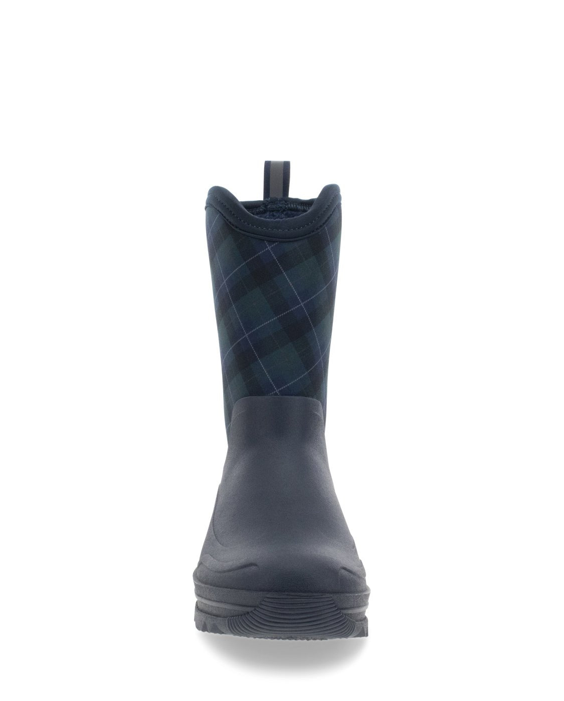 Women's Traverse Tartan Plaid Neoprene Faux Fur Mid Cold Weather Boot - Navy - Western Chief