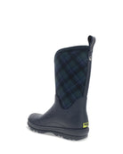 Women's Traverse Tartan Plaid Neoprene Faux Fur Mid Cold Weather Boot - Navy - Western Chief