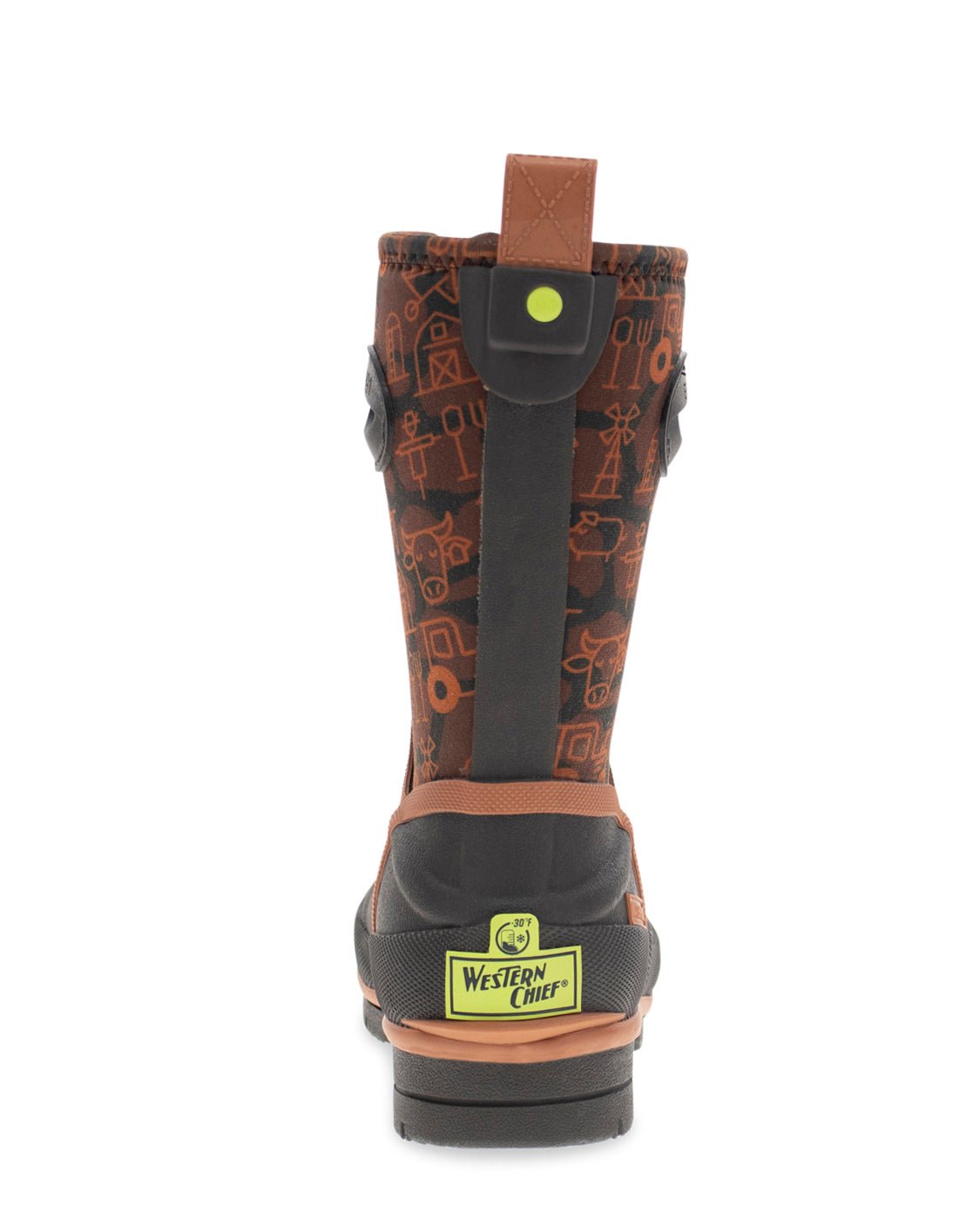 Western Chief Kids Farm Camo Neoprene Mid Boot Brown