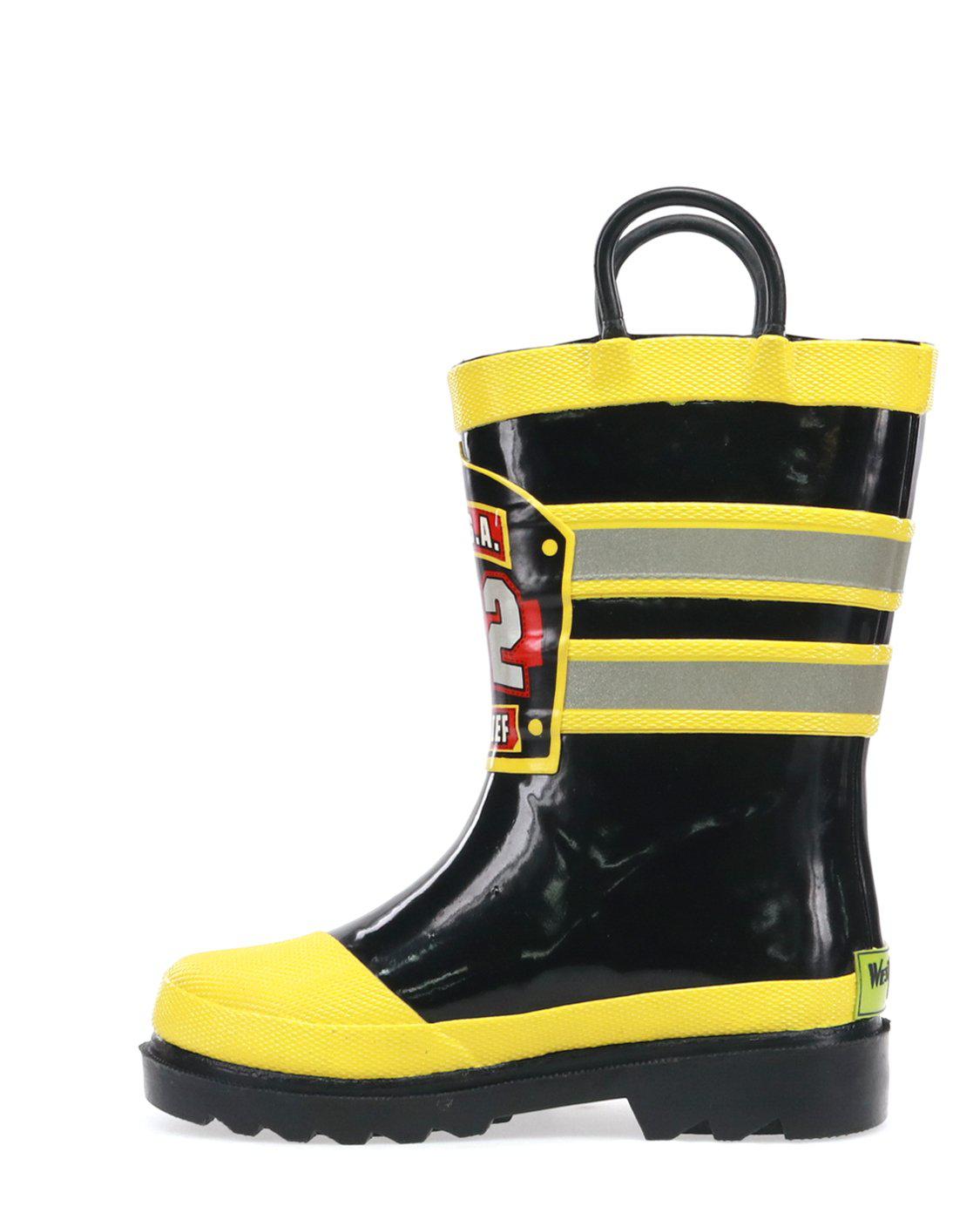 Kids firefighter on sale rain boots