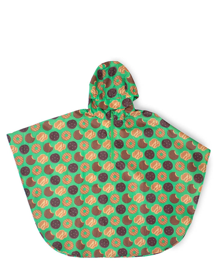 Kids Girl Scouts It's Raining Cookies Poncho Raincoat - Green - Western Chief