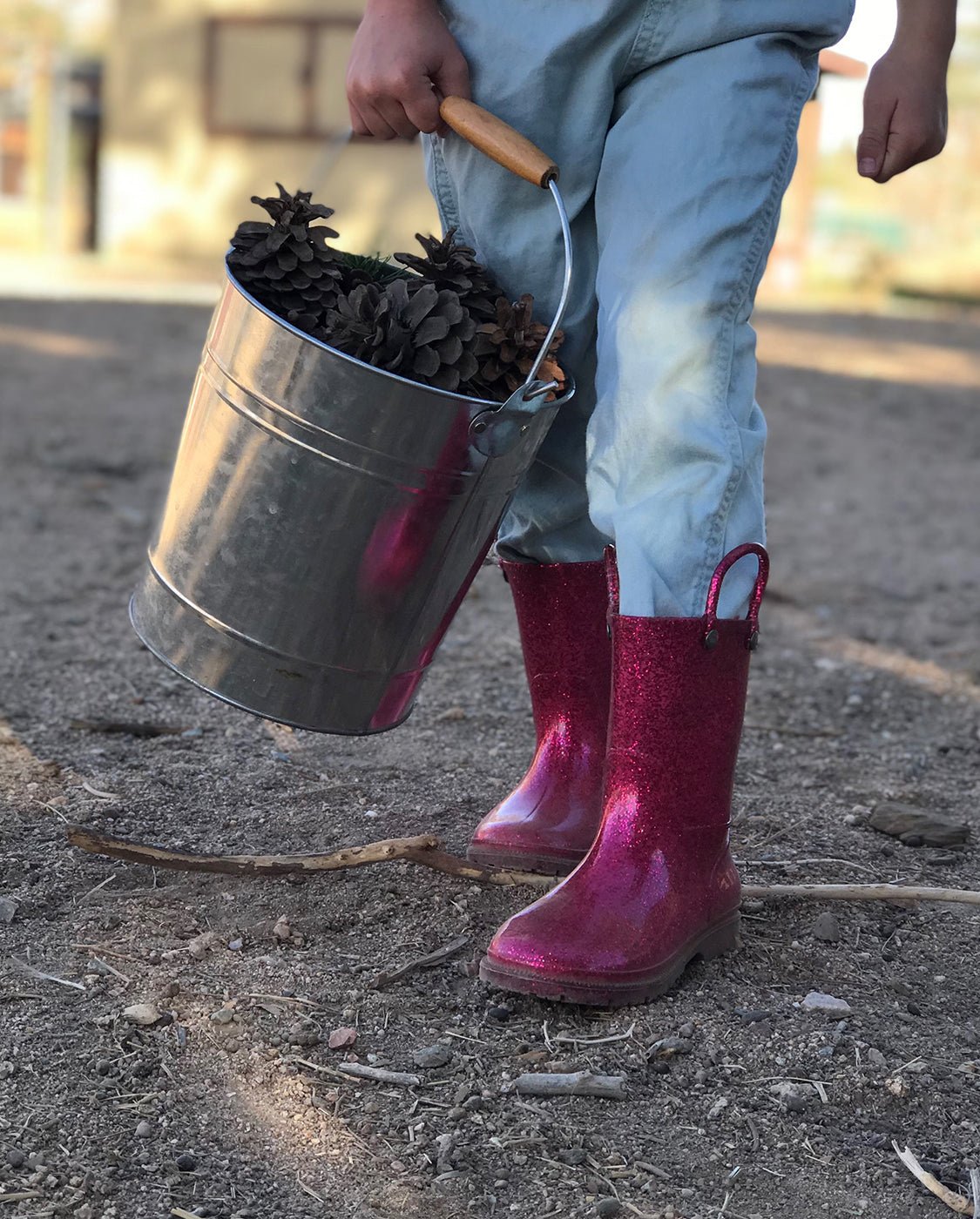 Kids pink rain boots sale