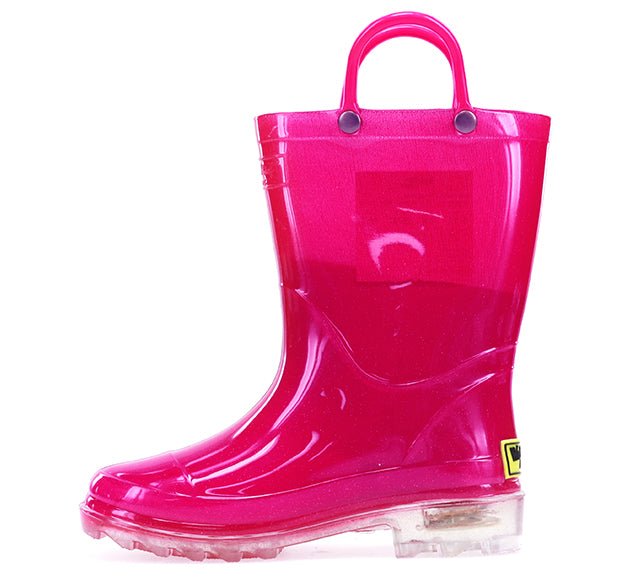 Kids Lighted Solid Rain Boot - Pink - Western Chief