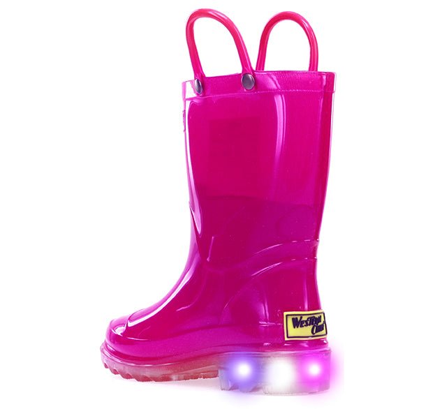 Kids Lighted Solid Rain Boot - Pink - Western Chief