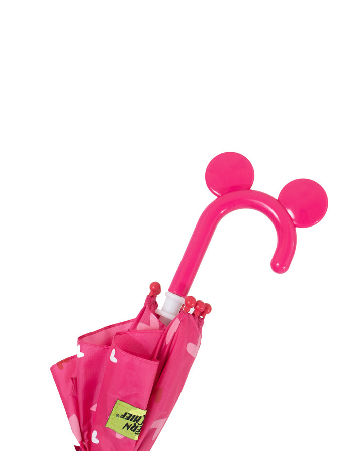 Kids Minnie Love Umbrella - Pink