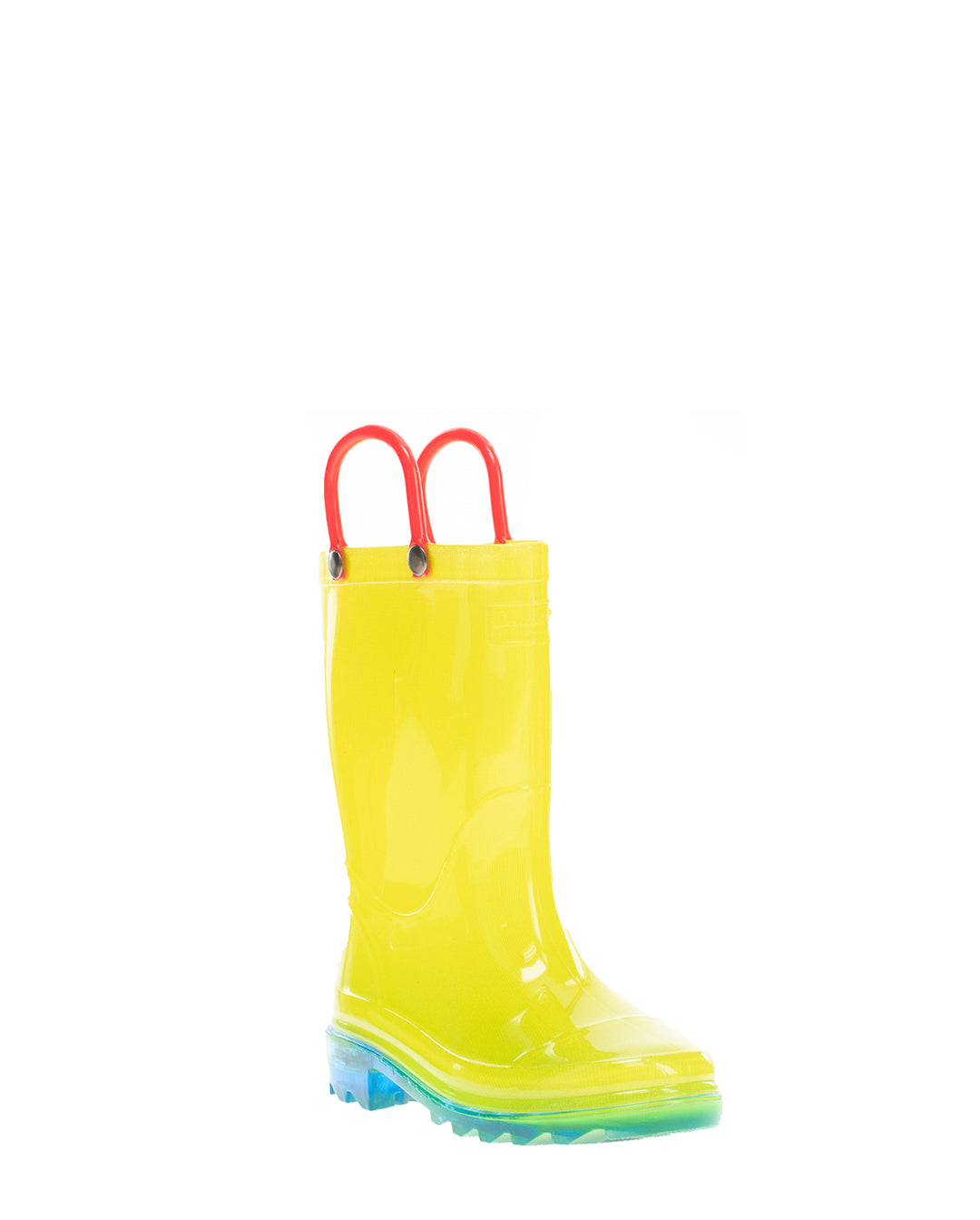 Kids Neon Lighted Rain Boot  - Acid Yellow