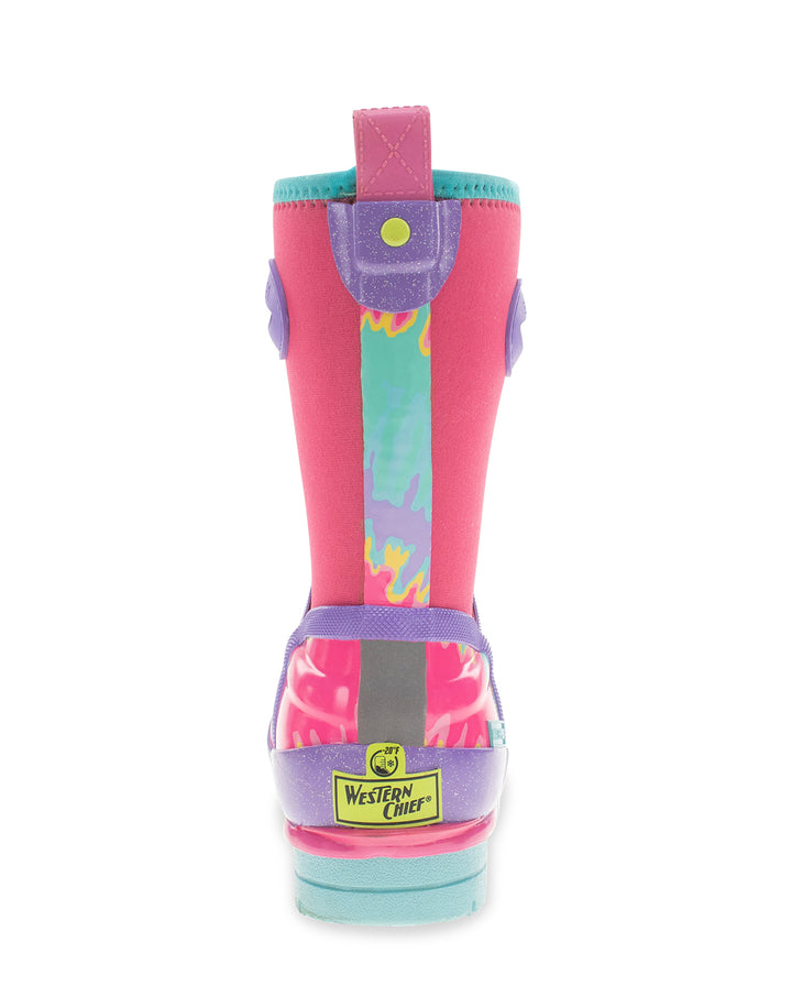 Kids Tie Dye Neoprene Boot - Pink