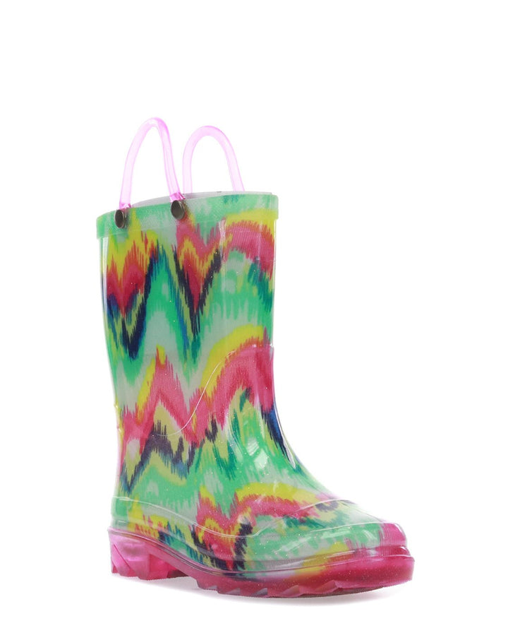 Kids Tie Dye Party Lighted Rain Boot - Multi - Western Chief