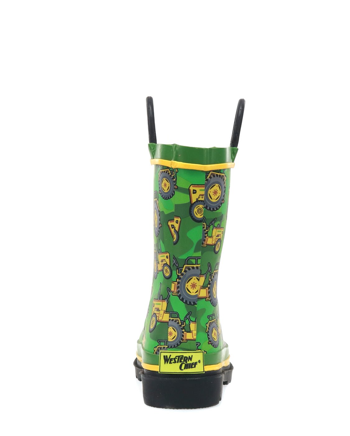 Kids Vintage Tractors Rain Boot Green