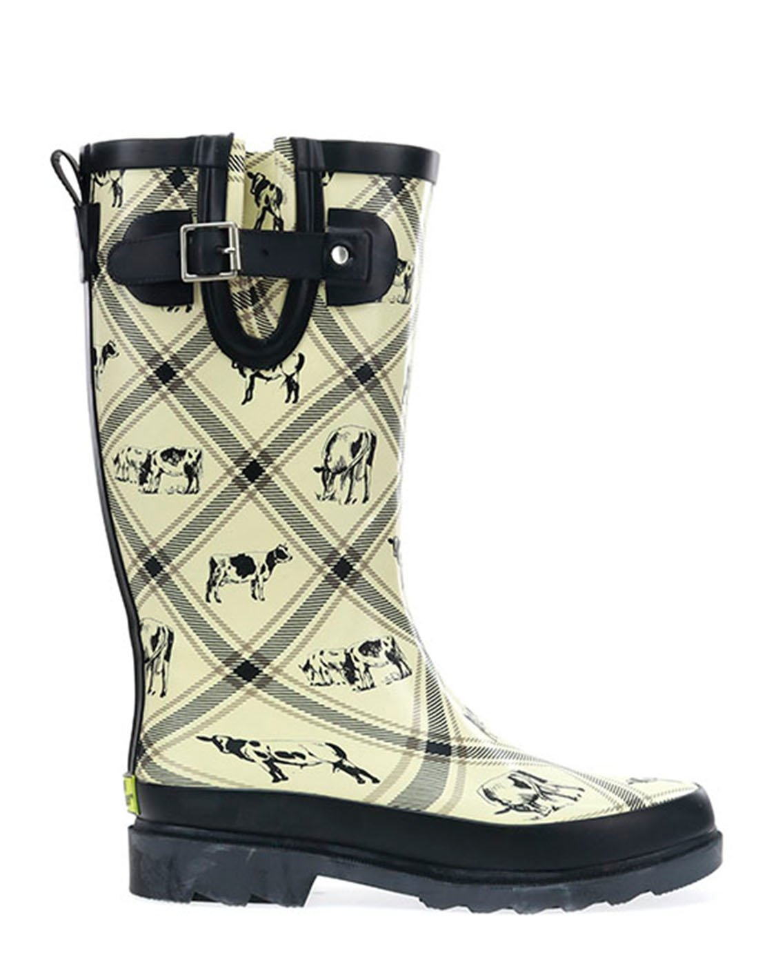 Women's Country Cows Tall Rain Boot - Cream - Western Chief
